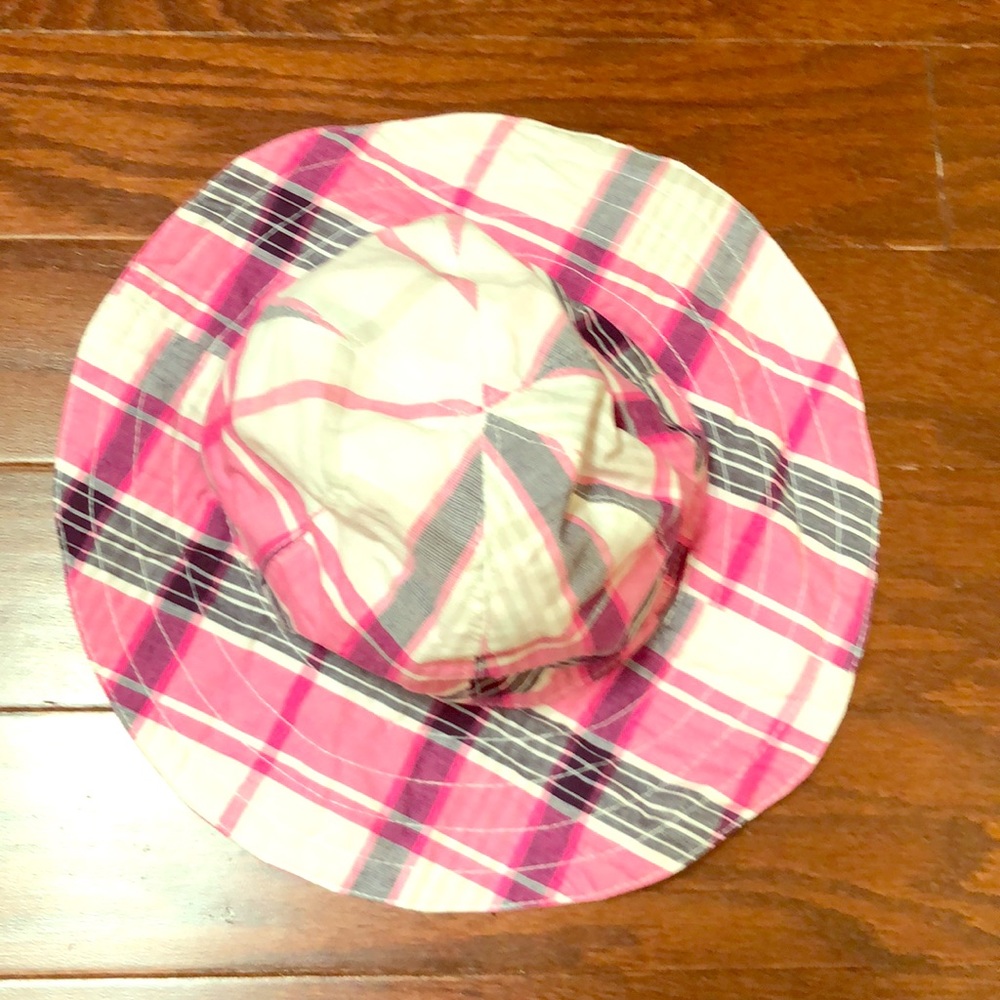 Pottery Barn Kids Pink Plaid Sun Hat